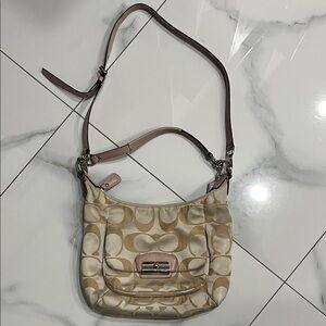 Vintage Coach cream crossbody bag